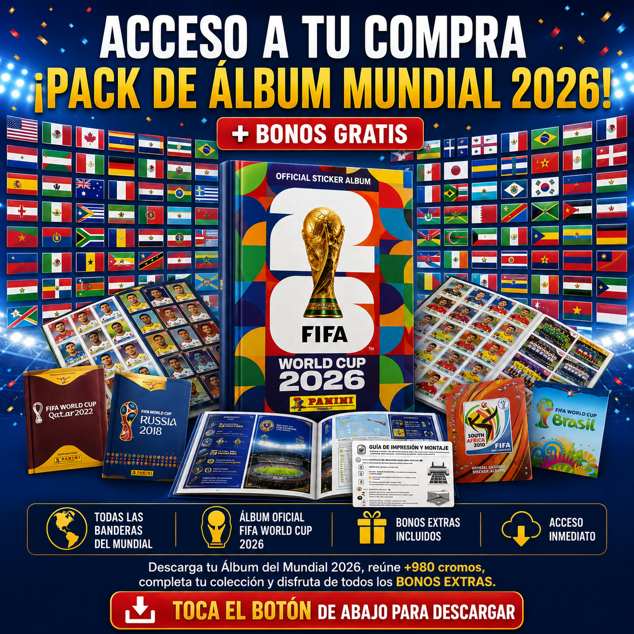 ⚽ Pack Álbum Mundial 2026 Digital + Figuritas + Bonos